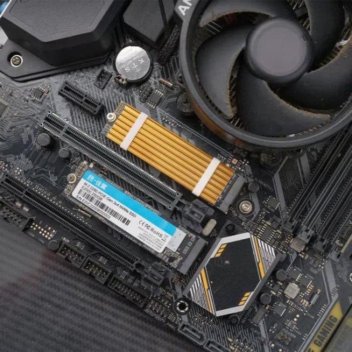 FinalCool M.2 2280 NVMe SSD Kühlkörper Solid State Drive Kühler, XN80 M.2 2280 Gold, XN80 M.2 2280 Black – Bild 5