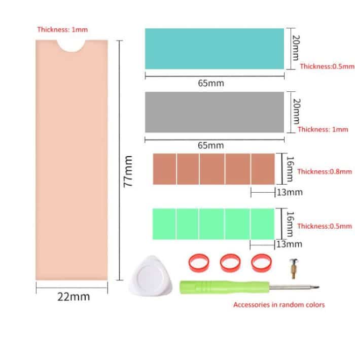 M.2 2280 NVME SSD-Kühlkörper aus reinem Kupfer für Laptops/PCs, JEYI  icopper-One, JEYI  icopper-3 – Bild 7