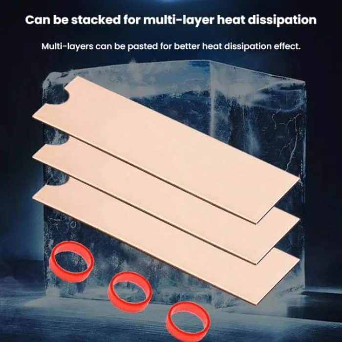 M.2 2280 NVME SSD-Kühlkörper aus reinem Kupfer für Laptops/PCs, JEYI  icopper-One, JEYI  icopper-3 – Bild 5