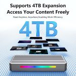 Blueendless M.2 Nvme SSD Box 40Gbps Festplattenleser, USB4 Box, USB4 Box with RGB Lights + Fan – Bild 5