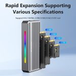 Blueendless M.2 Nvme SSD Box 40Gbps Festplattenleser, USB4 Box, USB4 Box with RGB Lights + Fan – Bild 6