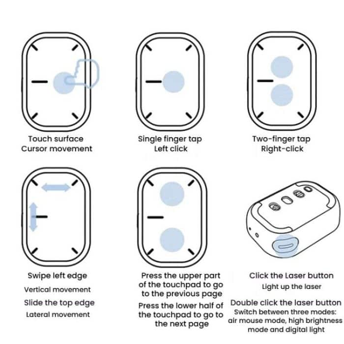 Cheerdots 2 Smart Magnetic Split Air Mouse Kabelloses Laden Bluetooth Dual Mode Maus, Black Basic, Dark Grey Basic, Black Recording, Dark Grey Recording – Bild 11