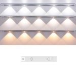 Wiederaufladbare Bewegungssensor-Lichtleiste, Schrank-Garderobenlampe mit Fernbedienung, 20cm, 30cm, 40cm, 60cm, 80cm