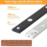 Wiederaufladbare Bewegungssensor-Lichtleiste, Schrank-Garderobenlampe mit Fernbedienung, 20cm, 30cm, 40cm, 60cm, 80cm – Bild 6