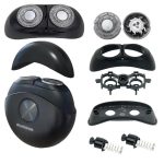 Für FLYCO Rasierapparat FS890 891 892 FS893 Ersatzklingenkopf Zubehör, 2pcs Blades+Nets, Head Cover, Blade Holder, Head Cover+Blade Holder, Whole Head, Center Holder Card, 2pcs Axle Caps + Springs – Bild 2