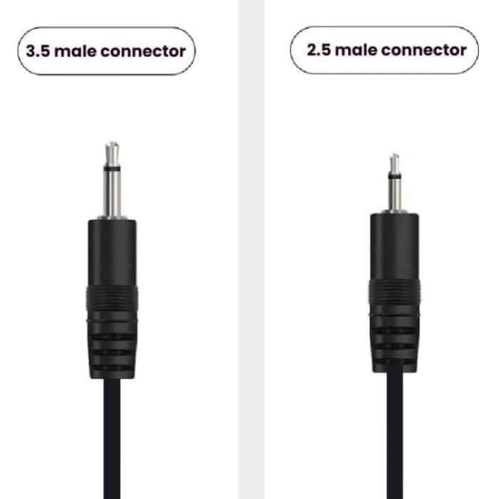 Monokabel, 2-poliges AUX-Einzelkopfkabel, Lautsprecher-Audio-Netzkabel, Audiokabel, Länge: 25 cm, 2.5mm Male, 2.5mm Female, 3.5mm Male, 3.5mm Female – Bild 5