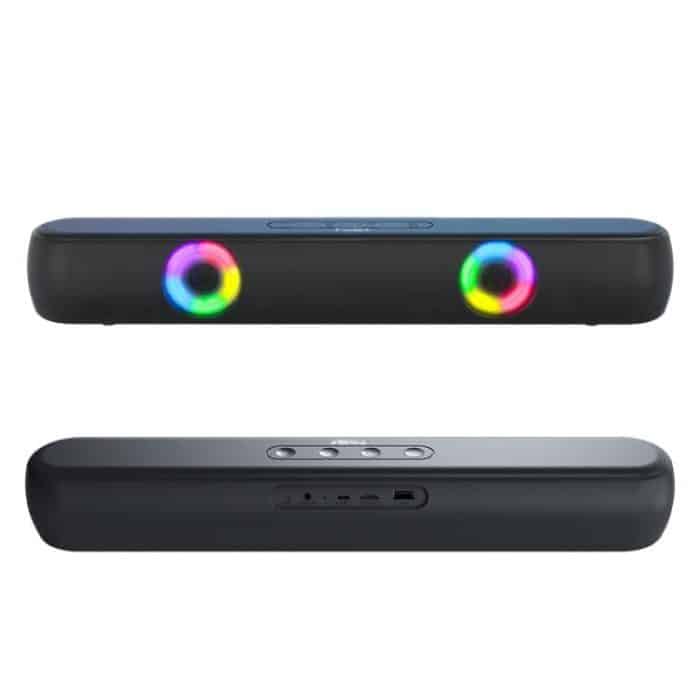 T-WOLF B320 TWS RGB Bluetooth 5.0 Speaker Desktop Soundbar Subwoofer Support USB / AUX / TF / FM, B320 – Bild 2