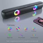 T-WOLF B320 TWS RGB Bluetooth 5.0 Speaker Desktop Soundbar Subwoofer Support USB / AUX / TF / FM, B320 – Bild 5