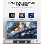 T-WOLF B320 TWS RGB Bluetooth 5.0 Speaker Desktop Soundbar Subwoofer Support USB / AUX / TF / FM, B320 – Bild 7