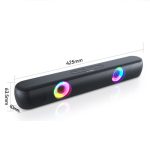 T-WOLF B320 TWS RGB Bluetooth 5.0 Speaker Desktop Soundbar Subwoofer Support USB / AUX / TF / FM, B320 – Bild 10