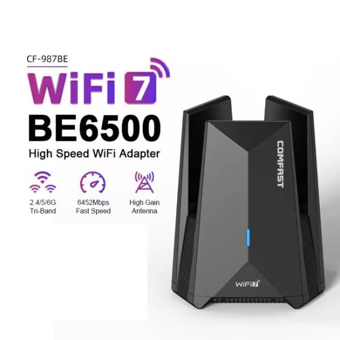 COMFAST CF-987BE Tri-Band 6500Mbps WiFi7 USB 3.0 Drahtloser Netzwerkadapter – Bild 2