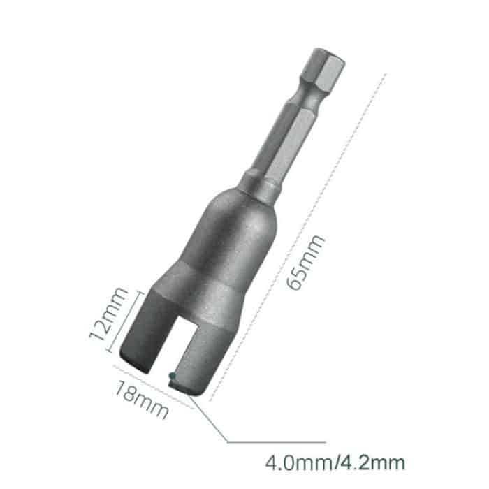 Open Socket Wrench Slotted 65mm Power Wing Butterfly Nut Socket, 4mm, 4.2mm – Bild 3