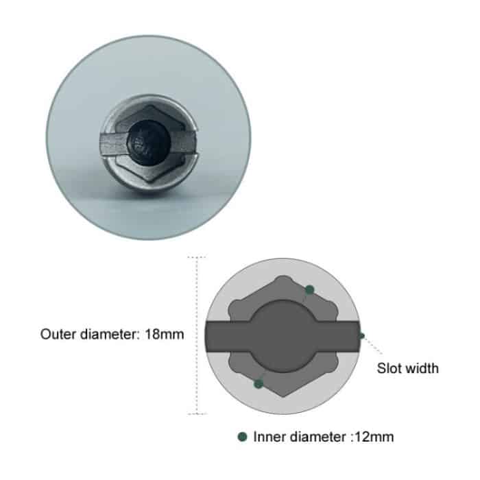Open Socket Wrench Slotted 65mm Power Wing Butterfly Nut Socket, 4mm, 4.2mm – Bild 4