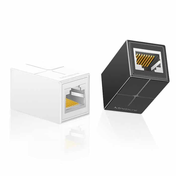 TBD0605875601A.jpg Mindpure AD043 2pcs Network Cable Pair Connector Extender Adapter RJ45 Network Gigabit Dual Pass-through Broadband Crystal Heads, AD043 – Bild 1