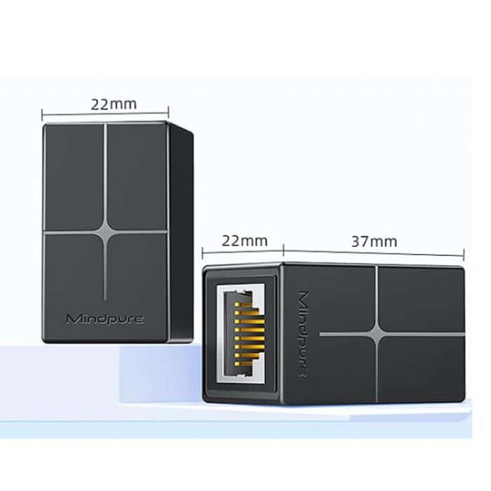Mindpure AD043 2pcs Network Cable Pair Connector Extender Adapter RJ45 Network Gigabit Dual Pass-through Broadband Crystal Heads, AD043 – Bild 12