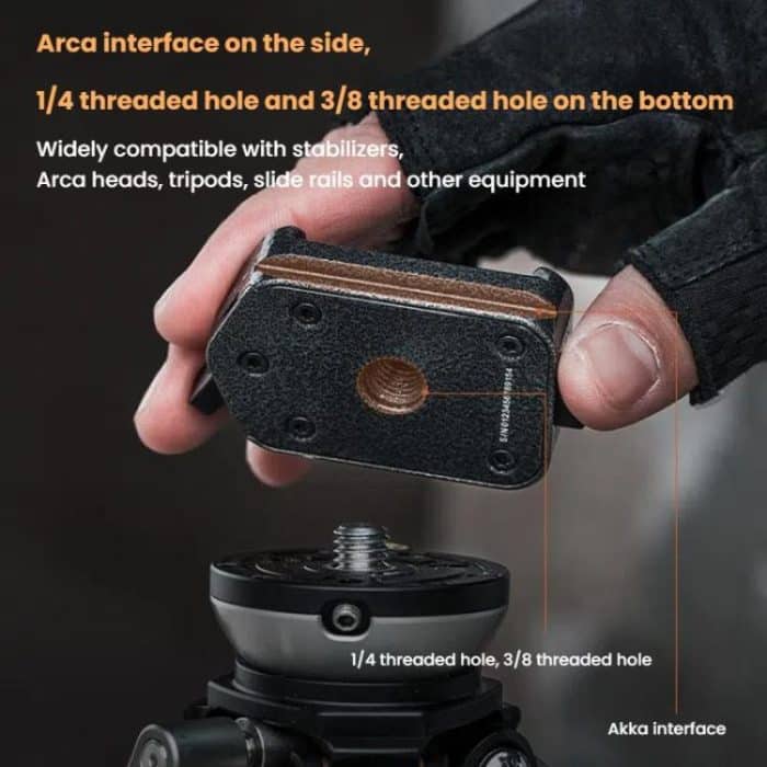 PGYTECH Camera Arca Quick Release Mount V2 Interface Tripod Accessory, Set, Base Only, Quick Release Plate – Bild 5