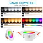 Tuya Bluetooth Smart Ceiling Lamp Round Recessed RGBCW Color Changing Dimmable Ceiling Light, Tuya Bluetooth 10W 85-265V – Bild 2