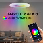 Tuya Bluetooth Smart Ceiling Lamp Round Recessed RGBCW Color Changing Dimmable Ceiling Light, Tuya Bluetooth 10W 85-265V – Bild 5