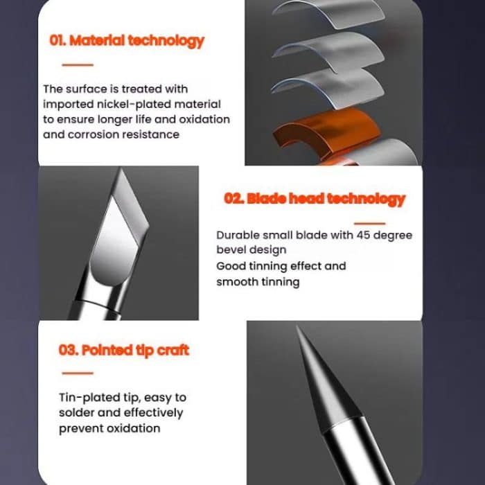 MaAnt WASP936 Universal Flying Wire Soldering Iron Tip Lead-Free Soldering Tip, SK, IS, I – Bild 6