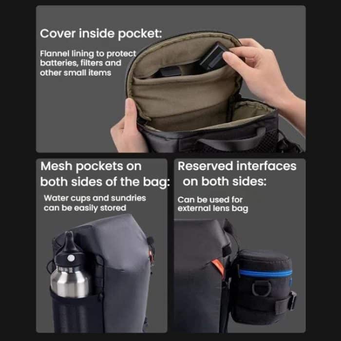 PGYTECH DSLR Camera Crossbody Waist Triangle Bag – Bild 5