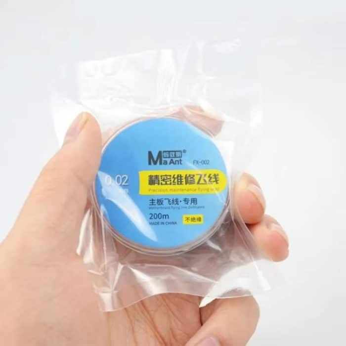 200m Mobile Phone Motherboard Precision Repair Flying Wire, MaAnt FX-001 0.01mm, MaAnt FX-002A 0.02mm Insulated, MaAnt FX-002 0.02mm Uninsulated, FX-009 0.009mm – Bild 5