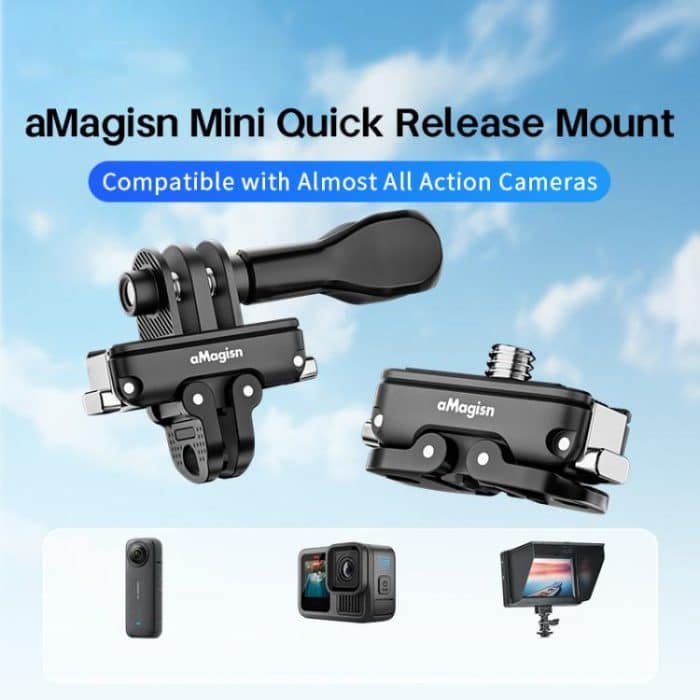 aMagisn Mini Quick Release Mount for Sports Cameras, 2-claw Base+1/4 Inch Cover, 2-claw Base+3-claw Cover, 1/4 Inch Base + 1/4 Inch Cover, 1/4 Inch Base+3-claw Cover, 2-claw Main Body, 1/4 Inch Main Body, 1/4 Upper Cover, 3-claw Upper Cover – Bild 2