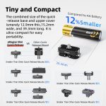 aMagisn Mini Quick Release Mount for Sports Cameras, 2-claw Base+1/4 Inch Cover, 2-claw Base+3-claw Cover, 1/4 Inch Base + 1/4 Inch Cover, 1/4 Inch Base+3-claw Cover, 2-claw Main Body, 1/4 Inch Main Body, 1/4 Upper Cover, 3-claw Upper Cover – Bild 3