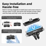 aMagisn Mini Quick Release Mount for Sports Cameras, 2-claw Base+1/4 Inch Cover, 2-claw Base+3-claw Cover, 1/4 Inch Base + 1/4 Inch Cover, 1/4 Inch Base+3-claw Cover, 2-claw Main Body, 1/4 Inch Main Body, 1/4 Upper Cover, 3-claw Upper Cover – Bild 4