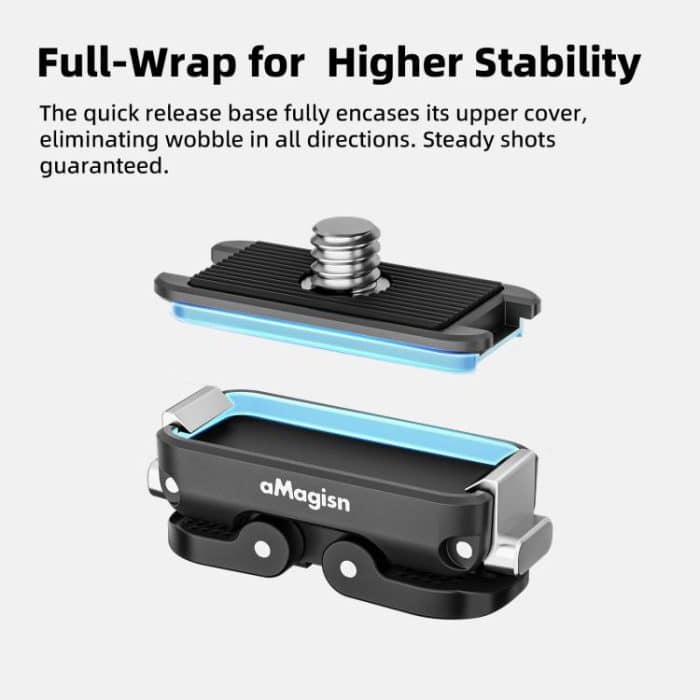 aMagisn Mini Quick Release Mount for Sports Cameras, 2-claw Base+1/4 Inch Cover, 2-claw Base+3-claw Cover, 1/4 Inch Base + 1/4 Inch Cover, 1/4 Inch Base+3-claw Cover, 2-claw Main Body, 1/4 Inch Main Body, 1/4 Upper Cover, 3-claw Upper Cover – Bild 6