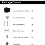 XILETU Stativschraube Lochadapter mit Kaltschuh 3/8 Zoll 1/4 Zoll Gewindelöcher ARRI Positionierungsloch – Bild 8