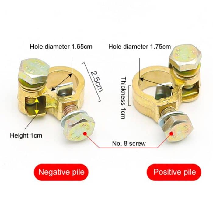 Thickened Copper Battery Clip Automotive Battery Stake Multi-Function Connector, 1pair – Bild 3