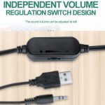 T-WOLF S3 USB/3.5mm Desktop Speakers For Phone / PC / Laptop Dual Diaphragm Subwoofer Sound System, S3 – Bild 5