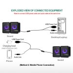 T-WOLF S3 USB/3.5mm Desktop Speakers For Phone / PC / Laptop Dual Diaphragm Subwoofer Sound System, S3 – Bild 6