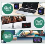 T-WOLF S3 USB/3.5mm Desktop Speakers For Phone / PC / Laptop Dual Diaphragm Subwoofer Sound System, S3 – Bild 7