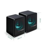 T-WOLF S3 USB/3.5mm Desktop Speakers For Phone / PC / Laptop Dual Diaphragm Subwoofer Sound System, S3 – Bild 8