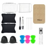 Air Fryer Accessories Set Airfryer Mold Liner Reusable Oven Grill Baking Rack, 20 In 1, 22 In 1, 25 In 1