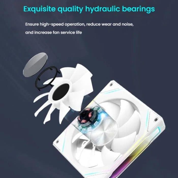 4RS 12cm Computer  Case Fan with Infinity Mirror ARGB Thermal Control & Ultra Quiet Cooling – Bild 8