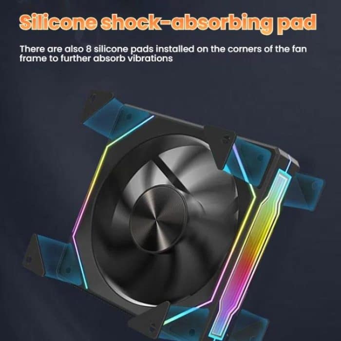 4RS 12cm Computer  Case Fan with Infinity Mirror ARGB Thermal Control & Ultra Quiet Cooling – Bild 9