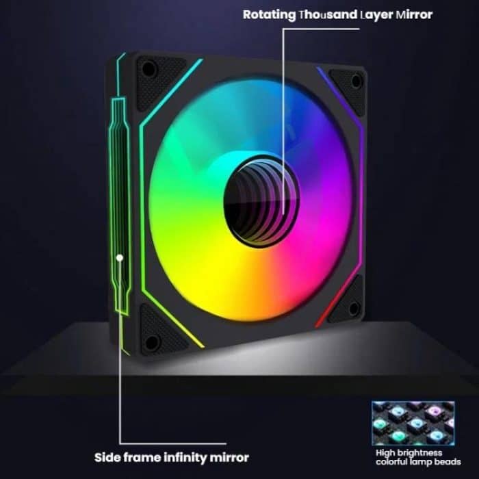 Prism 4RRO Computer Case Fan 12cm ARGB Sync PWM Quiet Cooling Fan – Bild 5