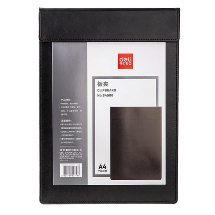 TBD0605908401A.jpg Deli 64506 A4 PU Magnetic Clipboard Writing Board File Folder for Office, Hotel, Meetings, Signing Documents – Bild 1