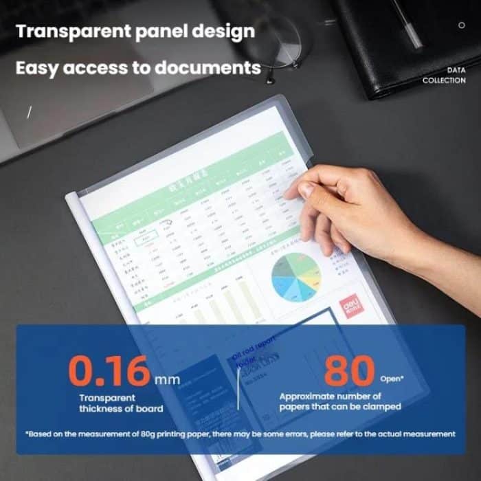 Deli 10pcs /Pack 5854 A4 Lever Arch File Binder With 9mm Spine Width - Holds Up To 80 Sheets – Bild 3