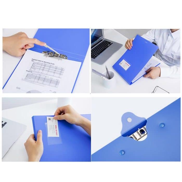 Deli 5333 A4 Hangable Clipboard File Folder With Clip Space-Saving Document Holder – Bild 4