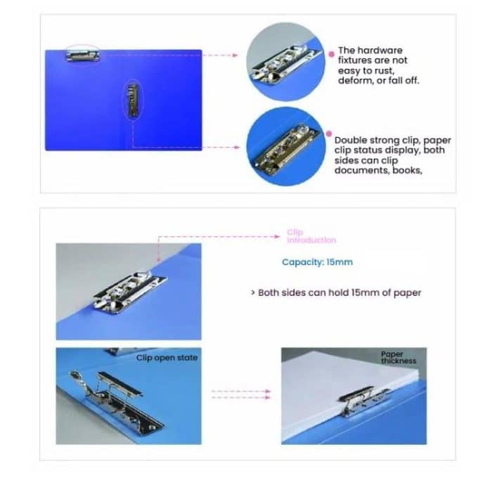 Deli 5302 A4 Lever Arch File Folder with Dual Metal Clips 18mm Spine – Bild 5