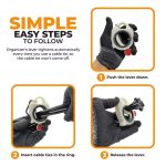 Night Light Tie Organizer Portable Hardware Tool Storage Device, White Organizer, White Organizer+10 Black Ties – Bild 4