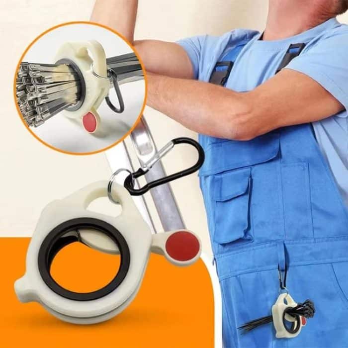 Night Light Tie Organizer Portable Hardware Tool Storage Device, White Organizer, White Organizer+10 Black Ties – Bild 5