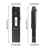 Mini Portable Self-Defense Three-Light Source Flashlight With Pen Clip – Bild 3