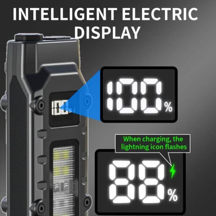 Mini Portable Self-Defense Three-Light Source Flashlight With Pen Clip – Bild 4