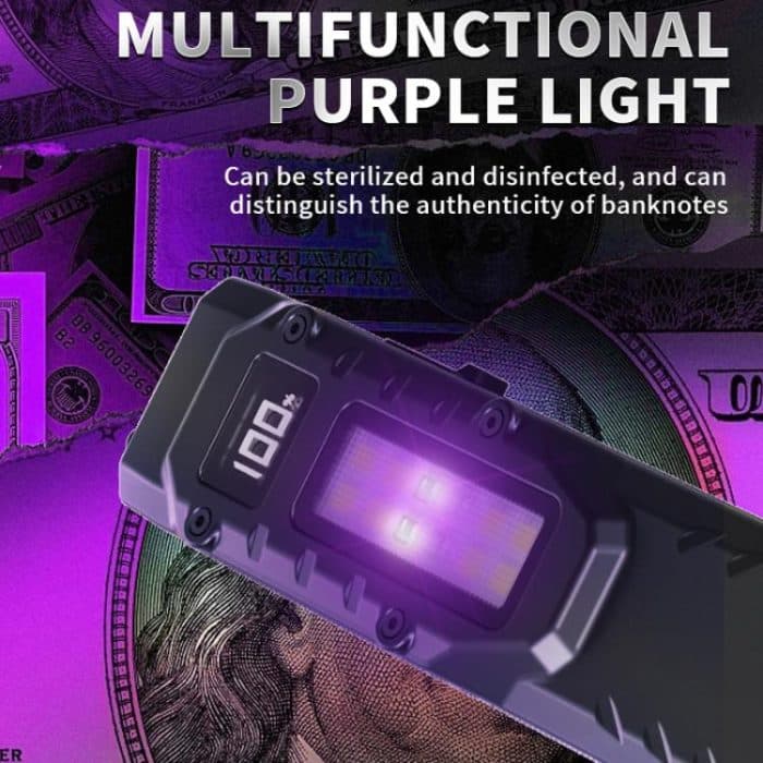 Mini Portable Self-Defense Three-Light Source Flashlight With Pen Clip – Bild 9