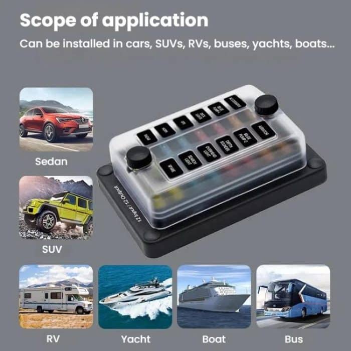 One In And One Out 12-Way Fuse Box LED Indicator With Sticker, ZH-1704B2 – Bild 11