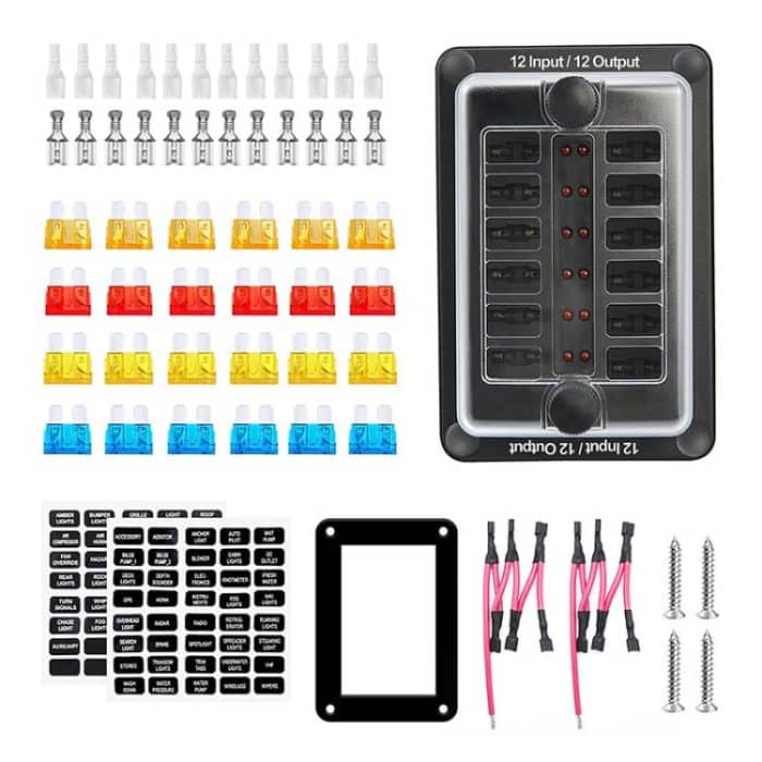 One In And One Out 12-Way Fuse Box LED Indicator With Sticker, ZH-1704B2 – Bild 5